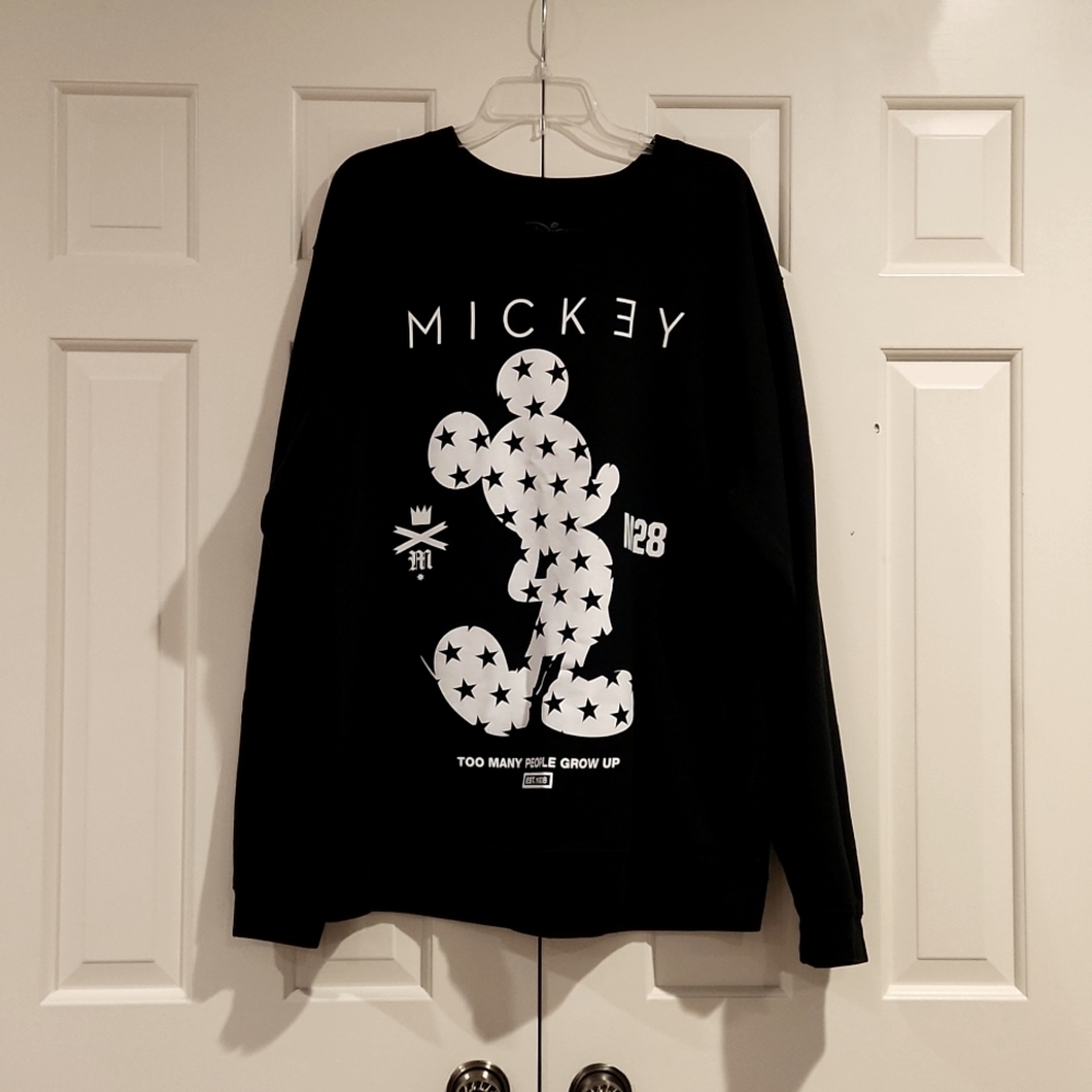 Neff x Disney Black Crewneck Mickey Mouse XL Men's sweater